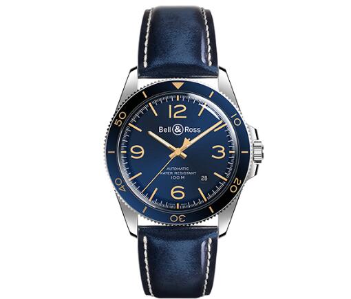 Replica Bell and Ross brv292 Watch BR V2-92 AERONAVALE Blue Strap BRV292-BU-G-ST/SCA